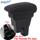 Подлокотник для Honda Jazz, подлокотник для Honda Fit Jazz 2, автомобильный подлокотник 2008-2013, 2009, 2010, 2011, 2012, ящик для хранения, автомобильные аксессуары