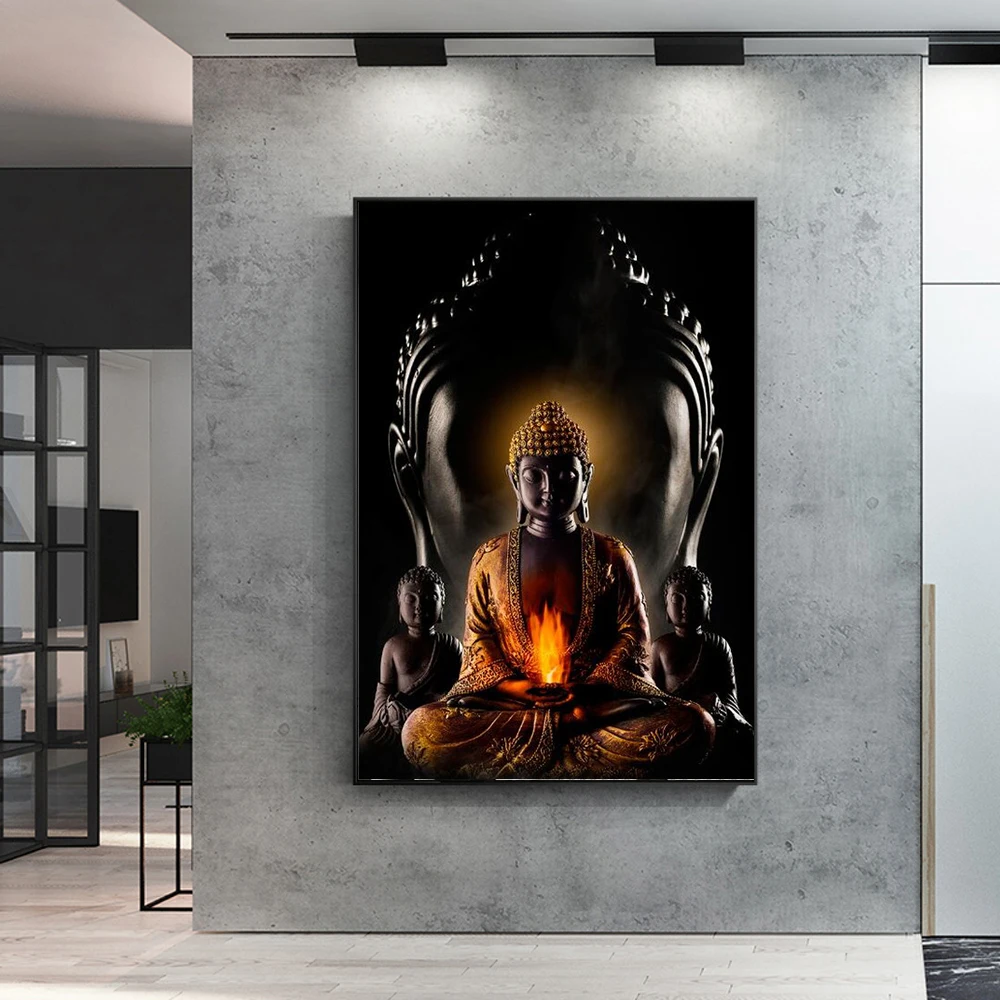 Картина на холсте с изображением бога Будды современные фотообои рисунками