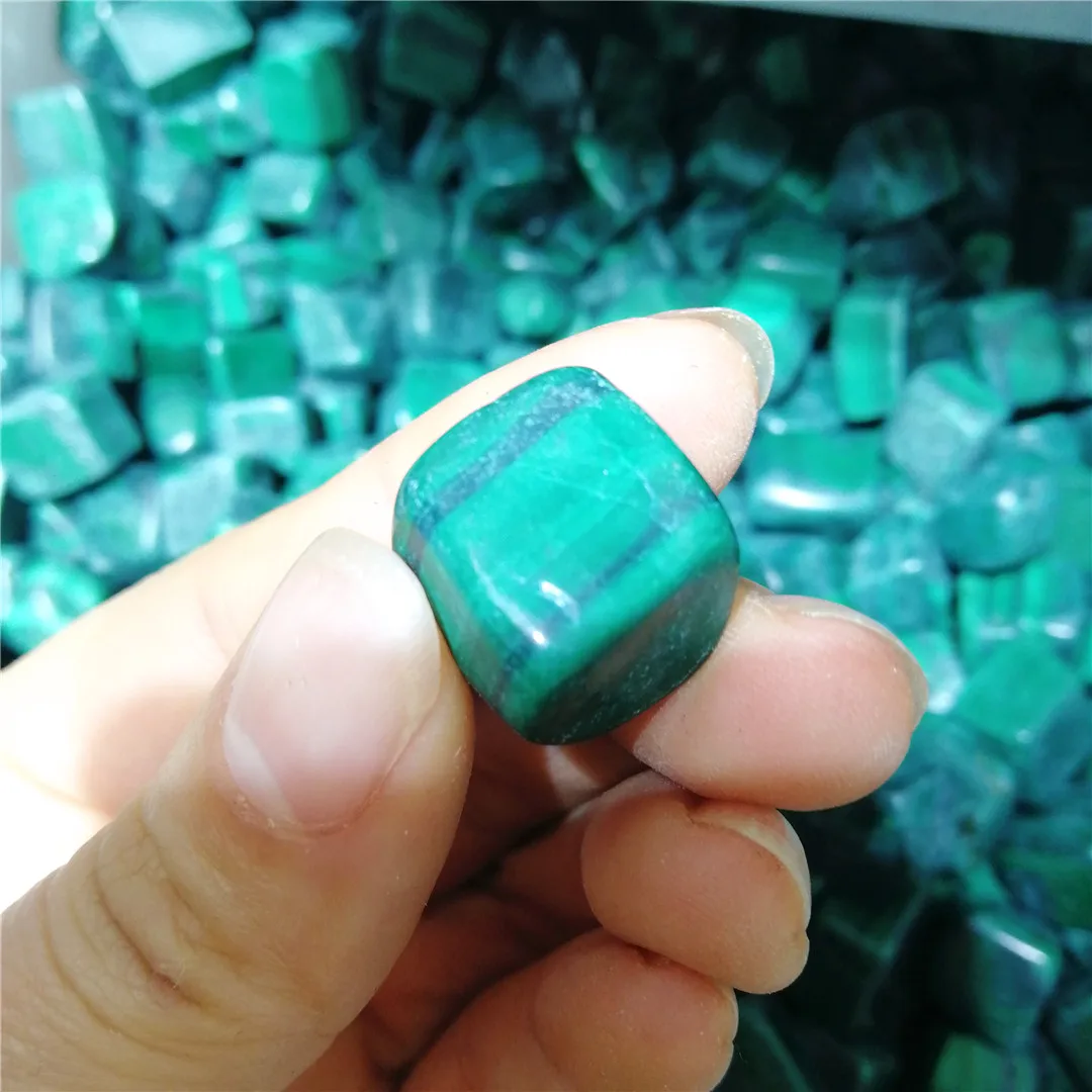 

Natural Malachite tumbled stone malachite gemstone Healing Energy Charka stone