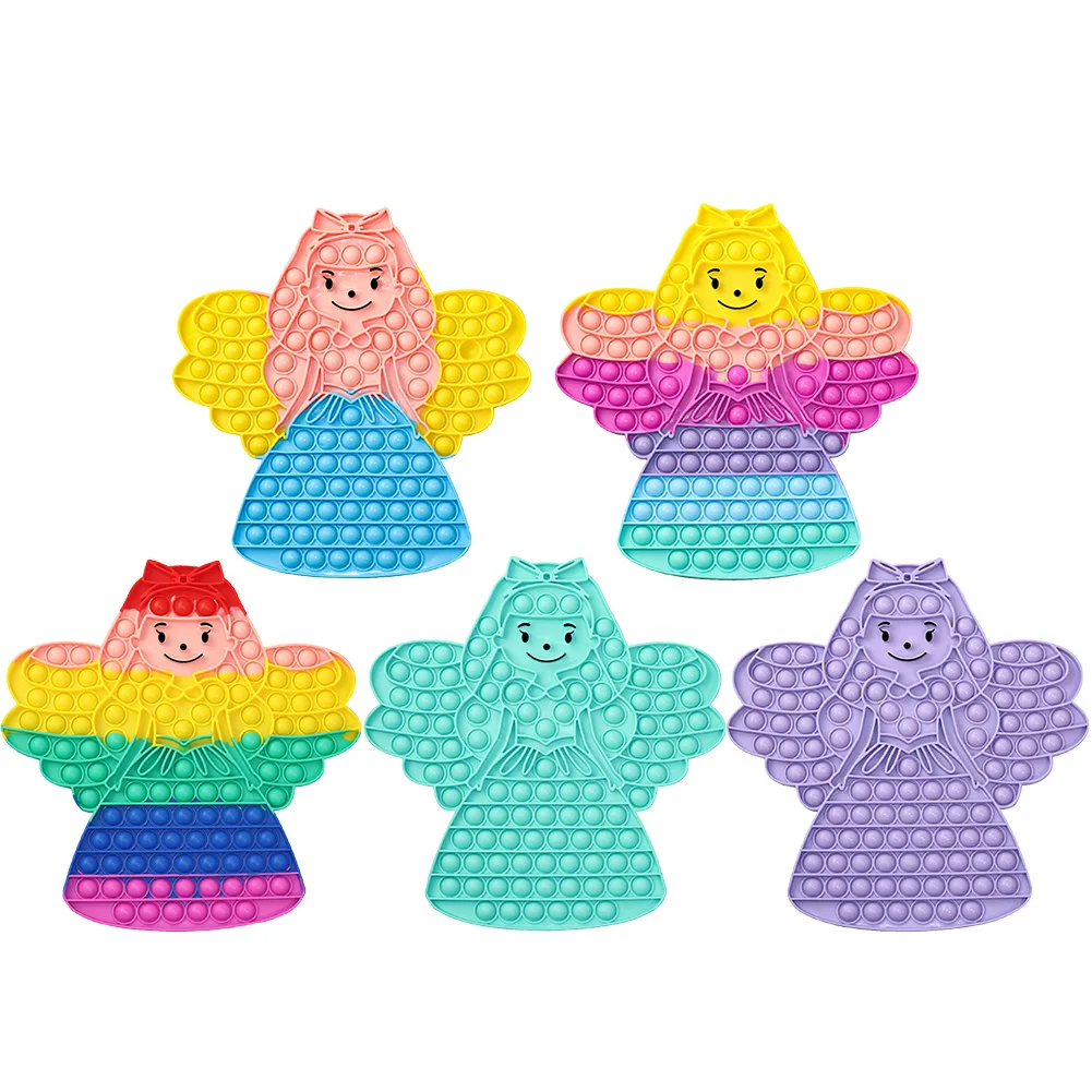 

Little Princess Silicone Push Bubble Art Decor Autism Puzzle Relaxing Reliver Stress Decompression Fidget Toy Adult Kids Gifts