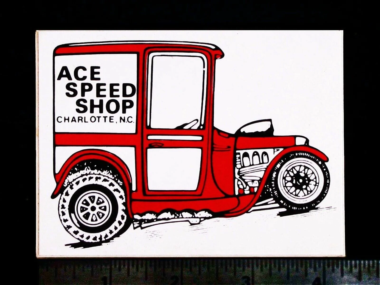 

Для x2 ACE Speed Shop, Charlotte, N.C. -Оригинальные винтажные гоночные наклейки/стикеры