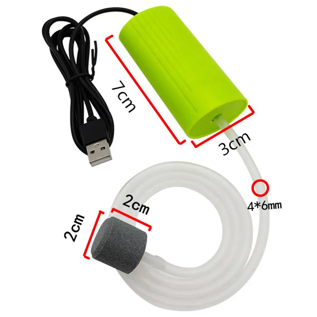 

Aquarium Fish Tank USB Oxygen Air Pump Mute Energy Saving Supplies Portable Mini Aquatic Terrarium Fish Tank Accessories