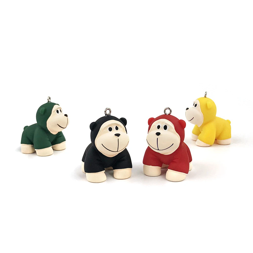 

Cute Cartoon Monkey Keychain Animal Gorilla Key Chain Ribbon Lanyard Car Key Ring Holder Bag Pendant Charms Jewelry Gift