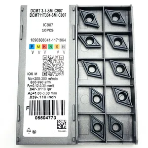 Токарные инструменты, твердосплавные втулки DCMT11T304 DCMT11T308 SM IC907 IC908 dcmt 11t30 для токарного станка