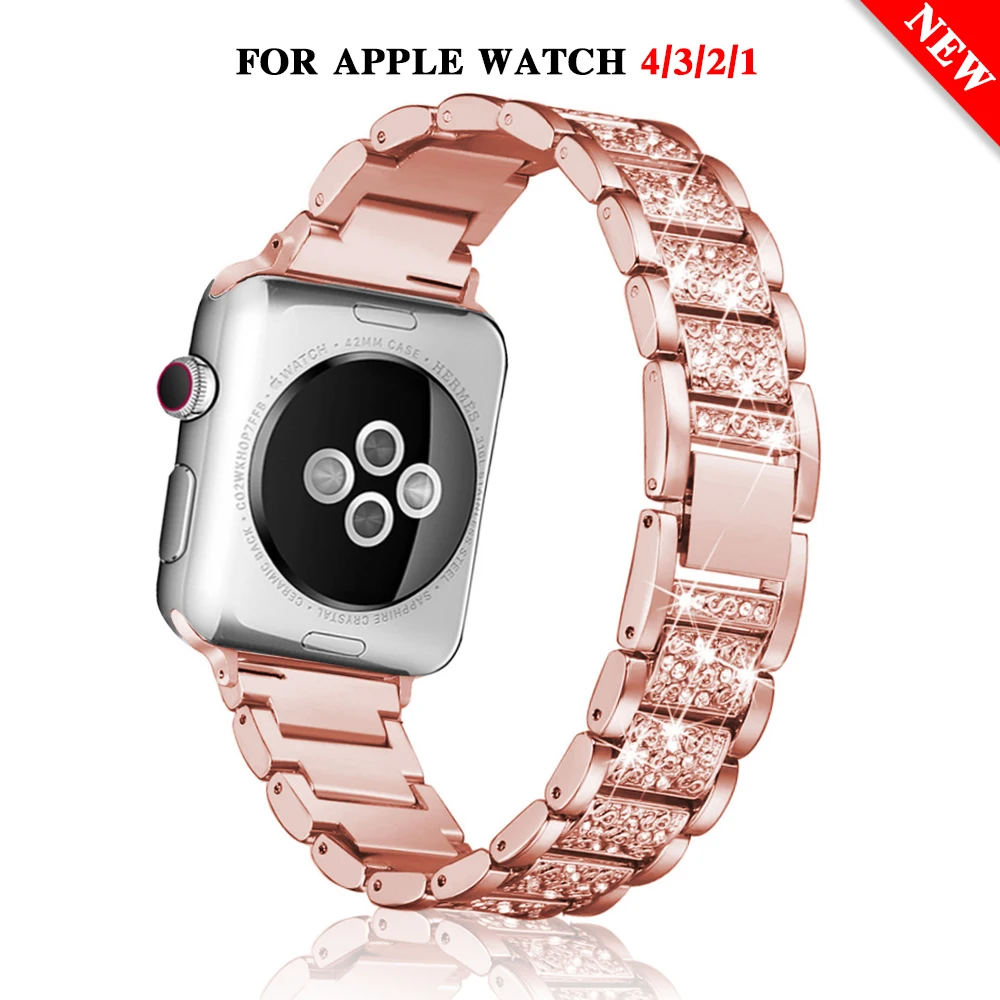 Металлический браслет из нержавеющей стали для Apple Watch 38 мм 40 42 44 iwatch Series 6 5 4 3 2