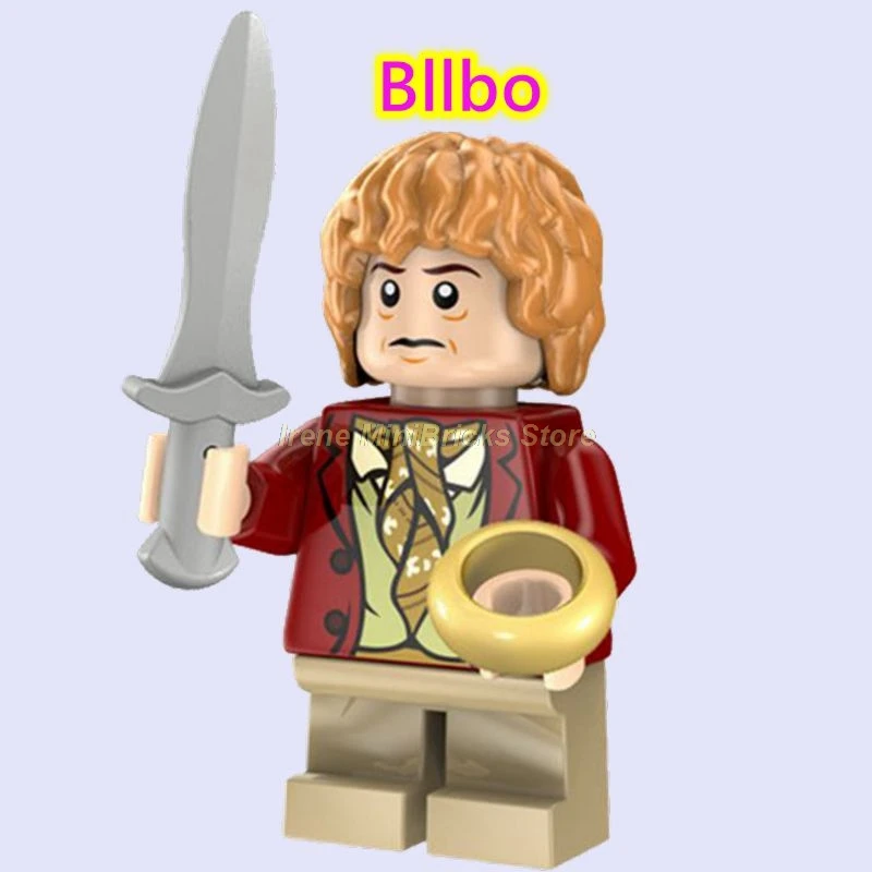 Bllbo Хоббит Властелин колец Bllbo Aragorn Orcs Bard eowin Ringwraith Gandalf подарки на день рождения строительные блоки игрушки для детей - Цвет: Bllbo