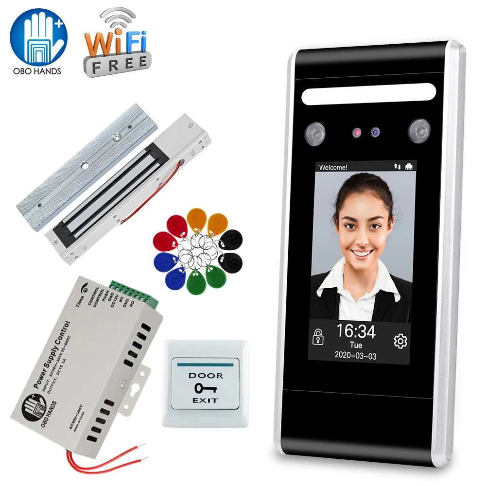 Wi Fi TCP/IP система контроля допуска к двери биометрический пароль для лица RFID