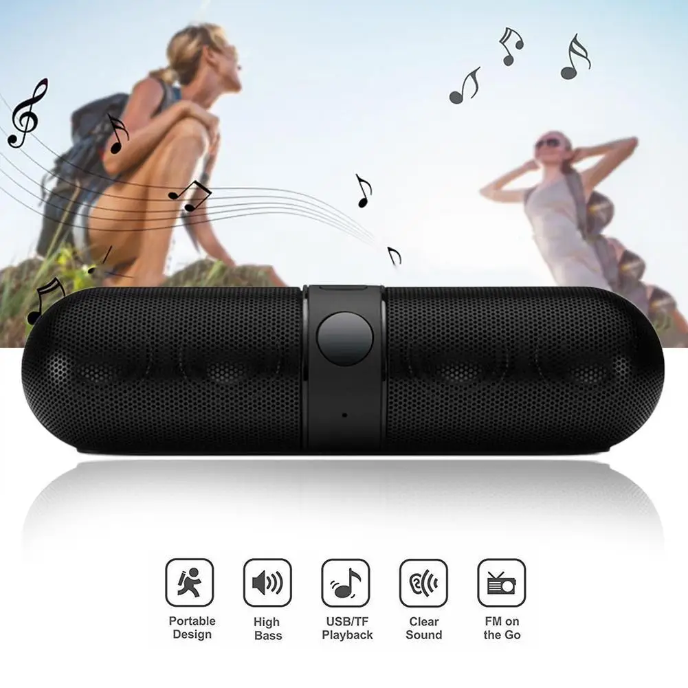 Портативный Bluetooth динамик для мобильного телефона, стерео аудио, Беспроводной регулятор громкости, мини, для помещений, супер бас, USB, громкая связь для xiaomi