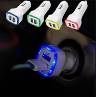 dual usb port led car charger 2 1a1a usb multi function charging usb extension cable mini portable adapter for phone tablets pc