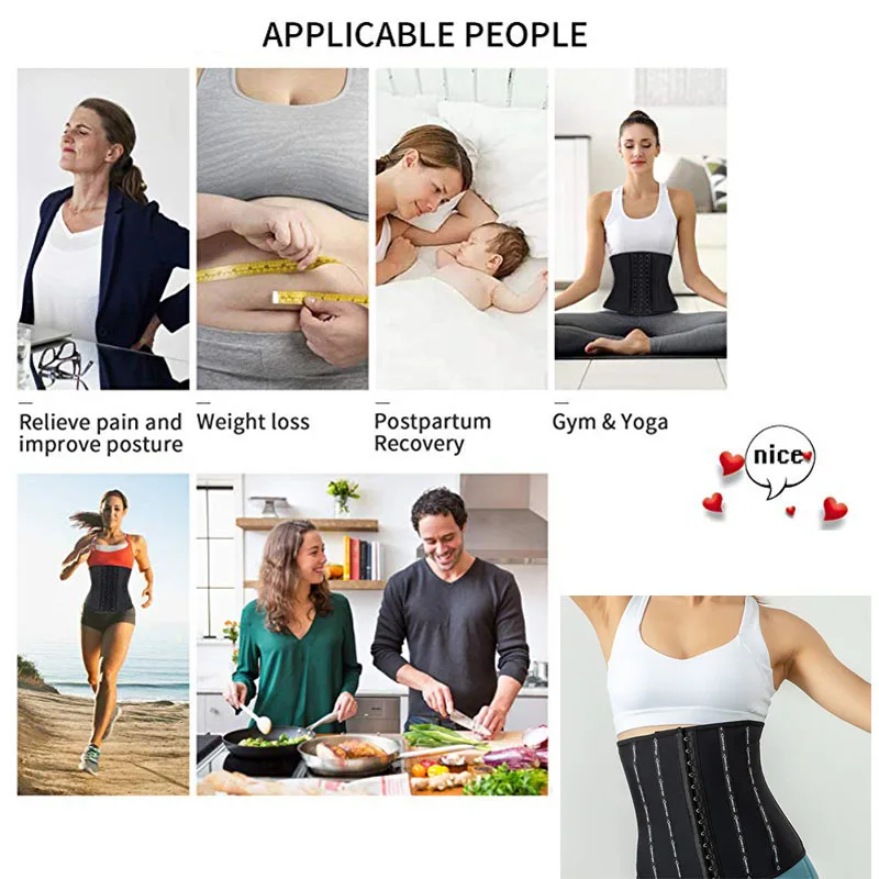 Slimming Belt Women Waist Trainer Corsets Weight Loss Running Fitness Sweat Trimmer Back Support Band Underwear Body Shaper | Спорт и