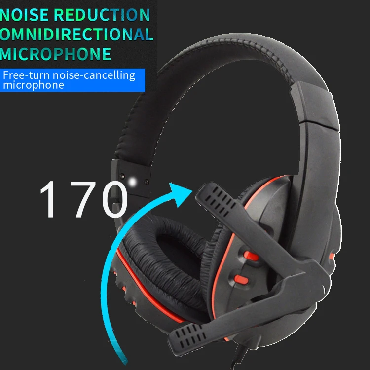 light comfortable gaming headphone bass stereo noise reduction gamer wired headsets for ps4 ps5 xbox laptop pc headset mic free global shipping