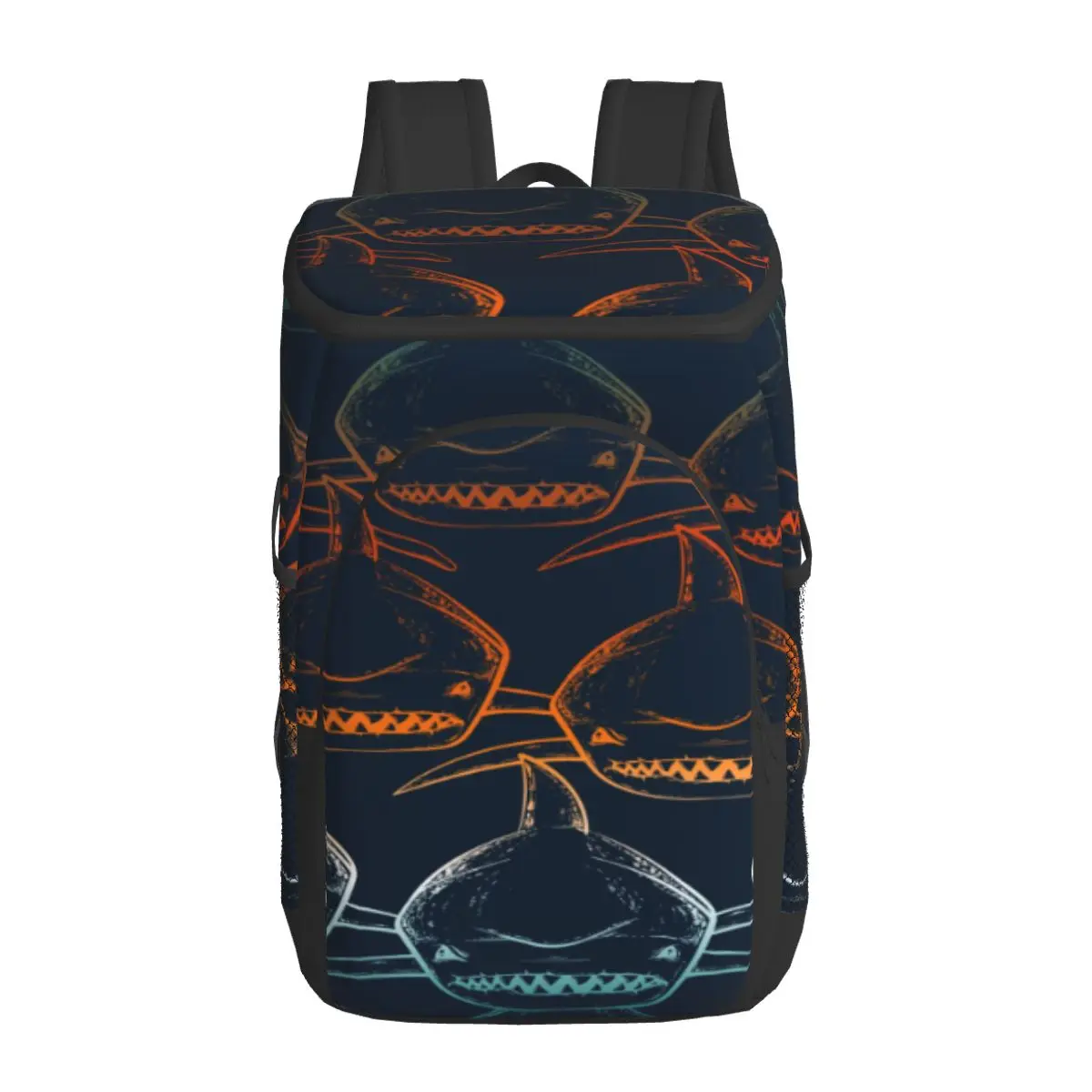 picnic cooler backpack abstract shark sea predator waterproof thermo bag refrigerator fresh keeping thermal insulated bag free global shipping