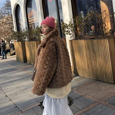 

Top Style 2020 New High-end Fashion Women Faux Fur Coat C19 high quality