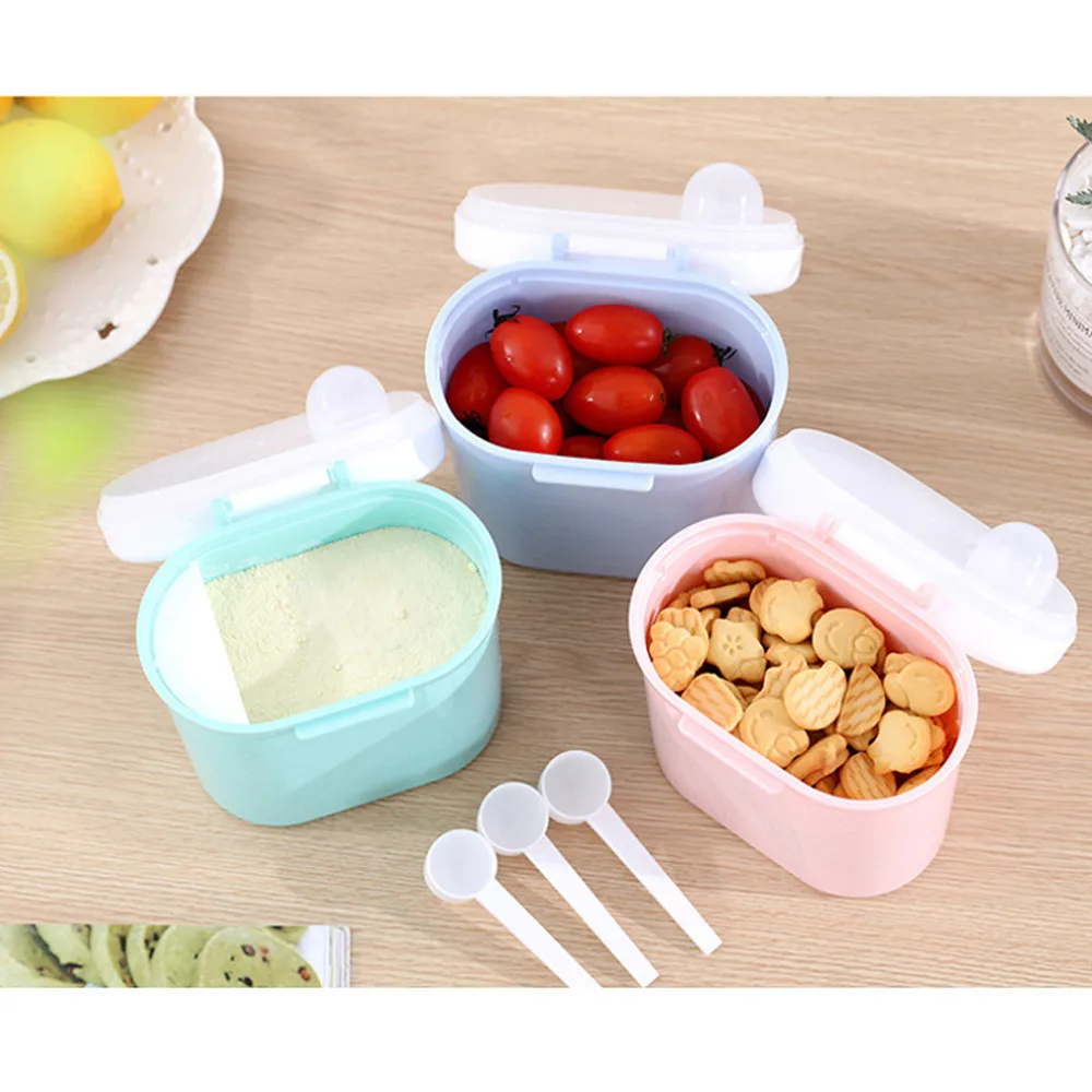 

Baby High Capacity Milk Powder Storage Box Double Layer Infants Portable Baby Food Container Feeding Box For Newborn PP Packing