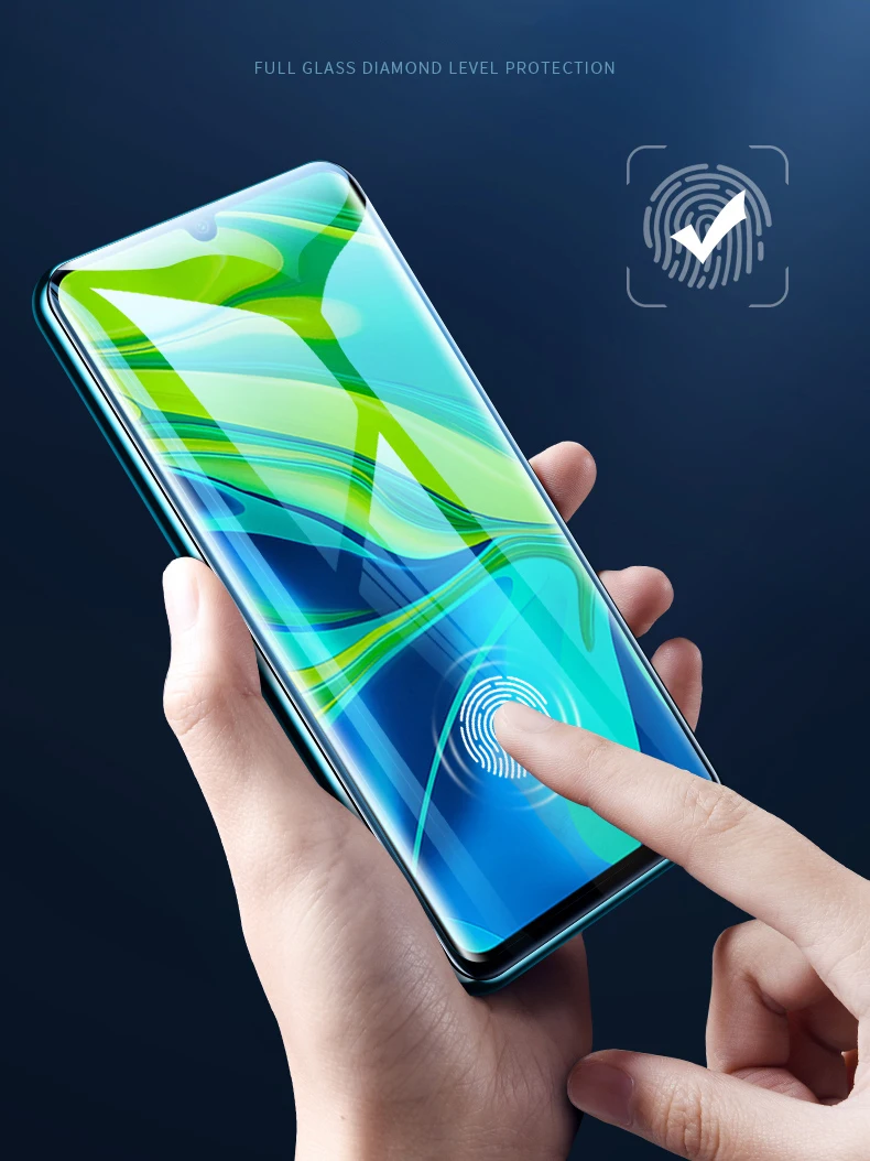 UV Sceen Protector For Xiaomi Mi CC9 Pro Mi 9 SE UV Liquid Glue Tempered Glass For Xiaomi redmi note 8 pro 8 8A 9t pro cc9 e a3