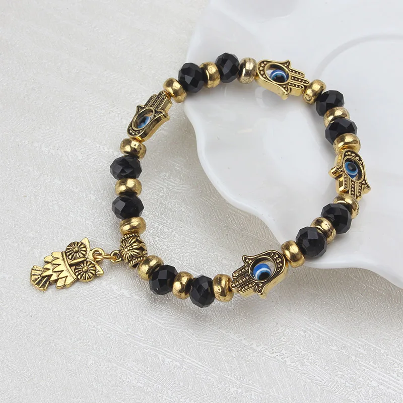 Сглаза новые модные золотые сглаза синего цвета из бисера браслет Хамса Шарм