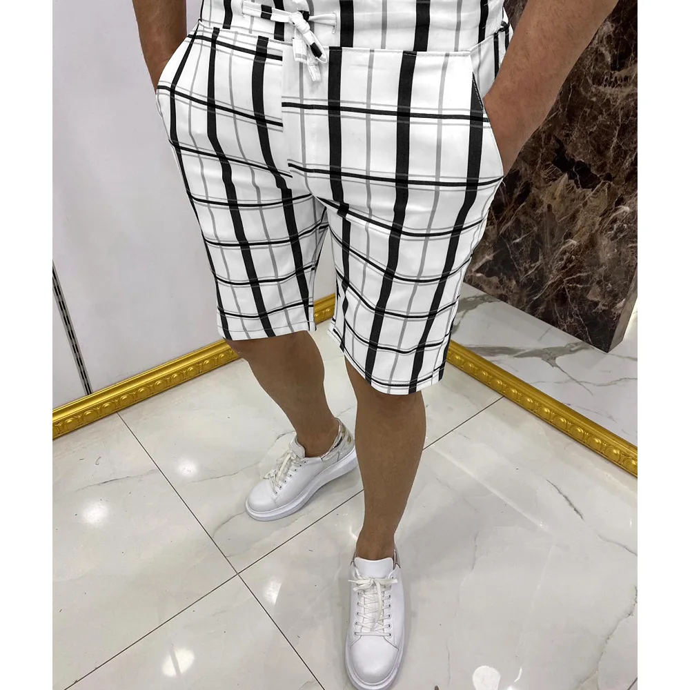 

Men's Shorts Cargo Shorts Summer New Business Casual Men's Shorts Men's Plaid Striped Casual Short Micro Stretch Hot Daily Short