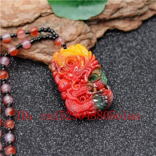 1 шт. натуральный зеленый дракон резной нефритовый кулон ожерелье китайские