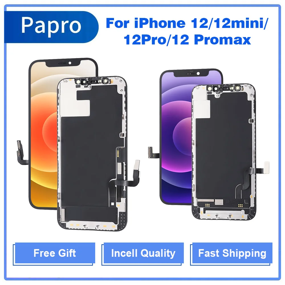 Pantalla LCD de grado AA + para iPhone 12, 12mini, 12pro Max, montaje de digitalizador t&aacute;ctil OLED con Pantalla t&aacute;ctil de repuesto 3D-0