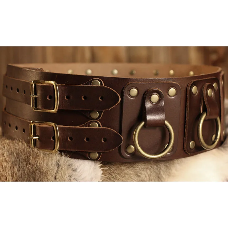 Ремень мужской средневековый широкий в стиле стимпанк для косплея | Тематическая