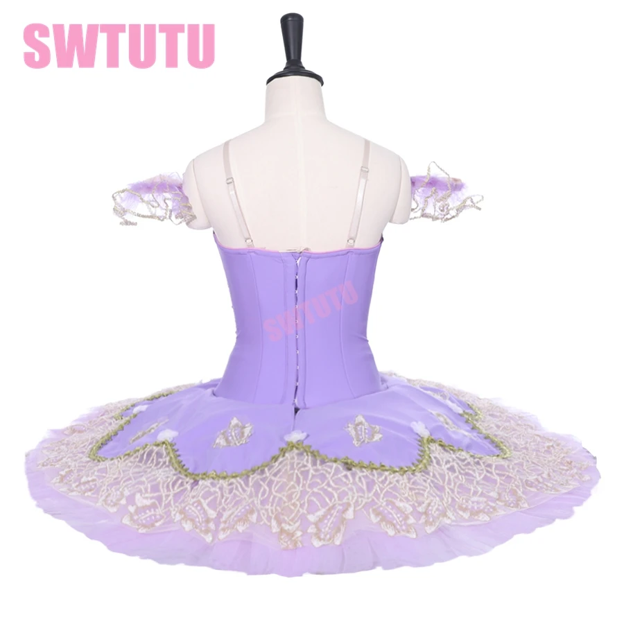 Новейший Лавандовый сценический костюм-пачка для девочек, Спящая красавица, Щелкунчик, профессиональная балетная пачка BT9208B