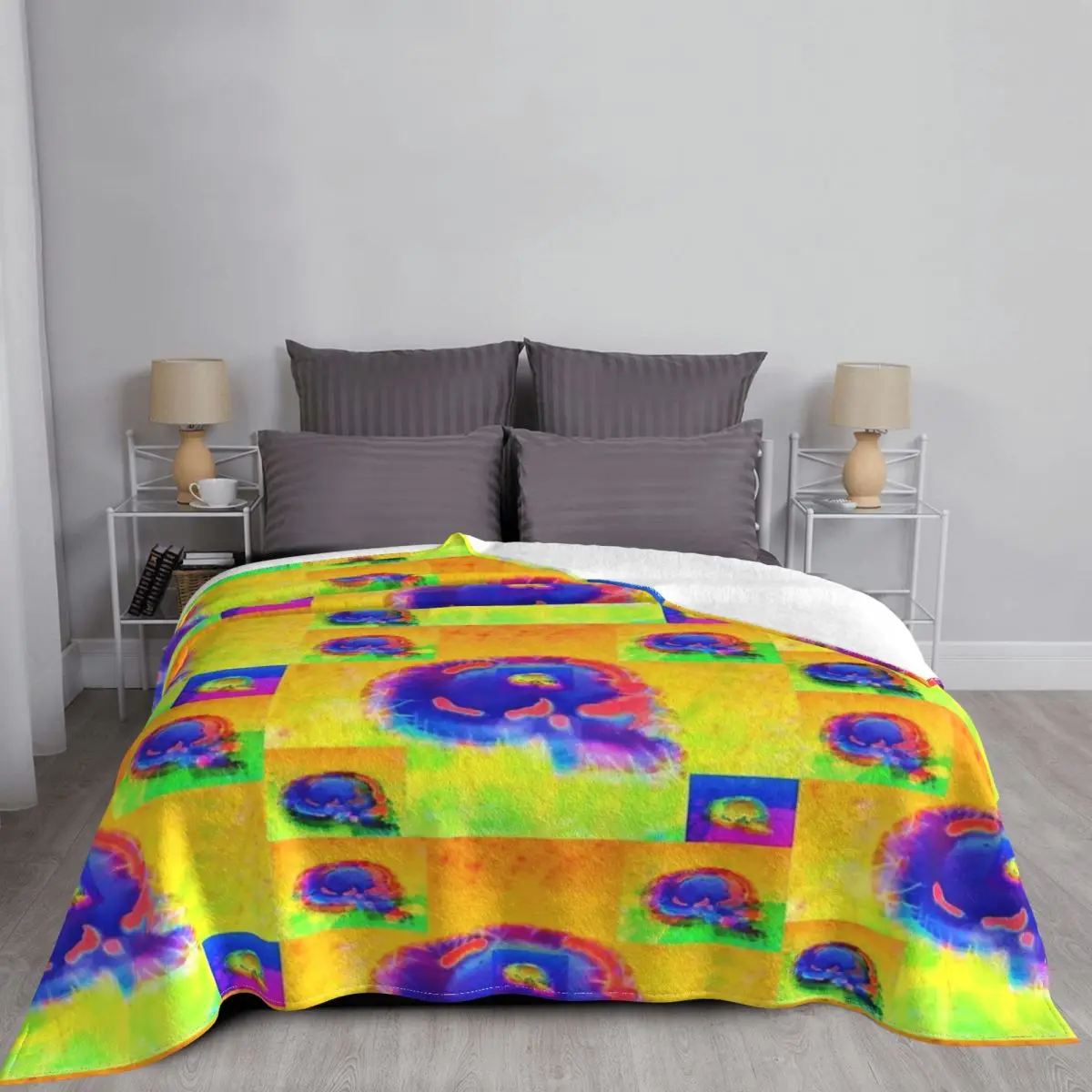 Туннельное зрение 3-Manta a cuadros para cama Edredon de felpa Anime manta Heat MICA toalla lujo | Дом и сад