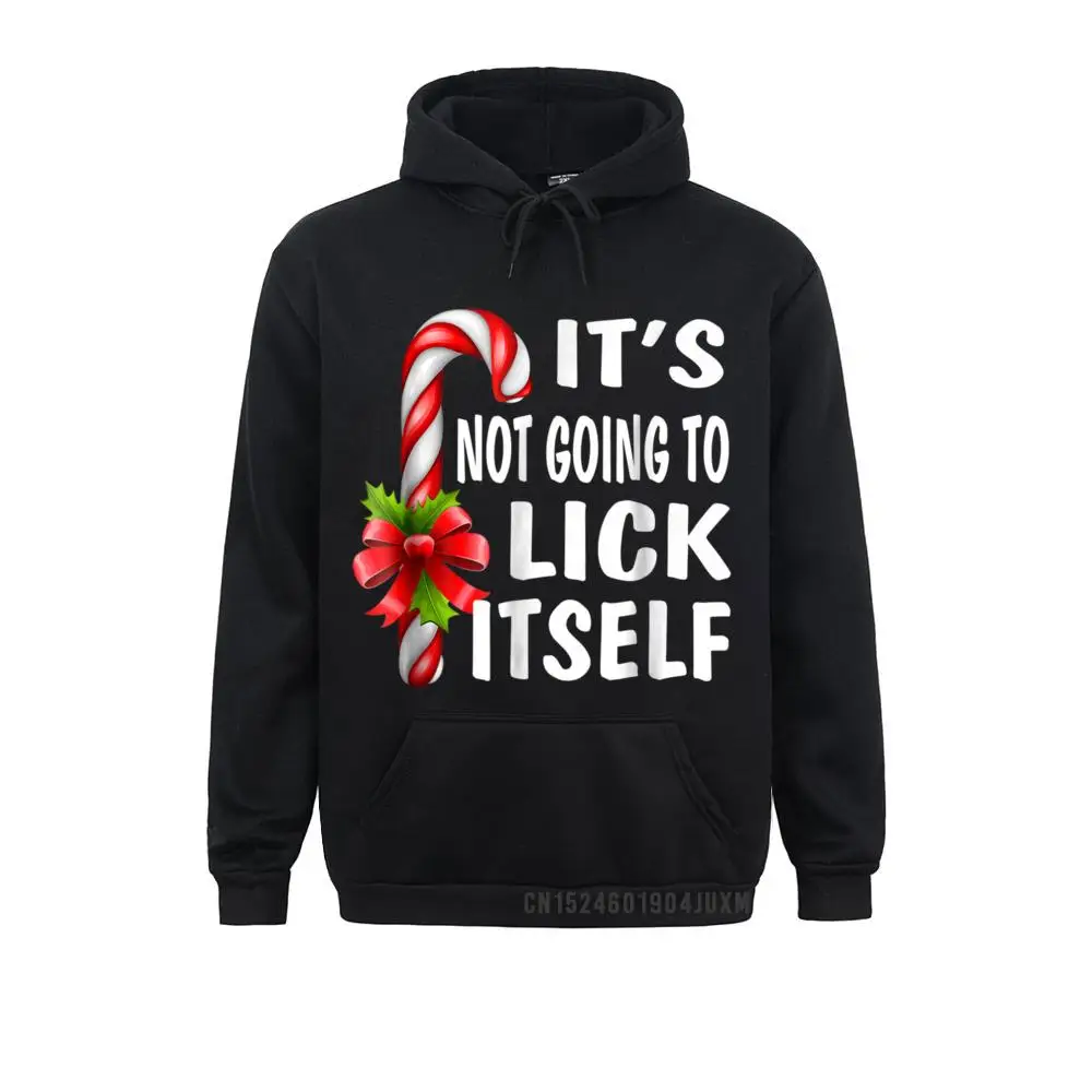

Casual It's Not Going To Lick Itself Christmas Candy Cane Hooded Men Sweatshirts New Coming Labor Day Hoodies Clothes