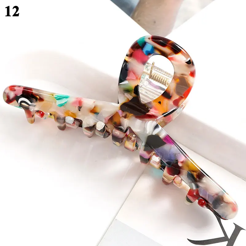 Заколка-краб женская с леопардовым принтом элегантный зажим для волос из