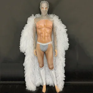 Комбинезон мужской DNV13438, для ночного клуба, певицы, диджея, сценический костюм DS