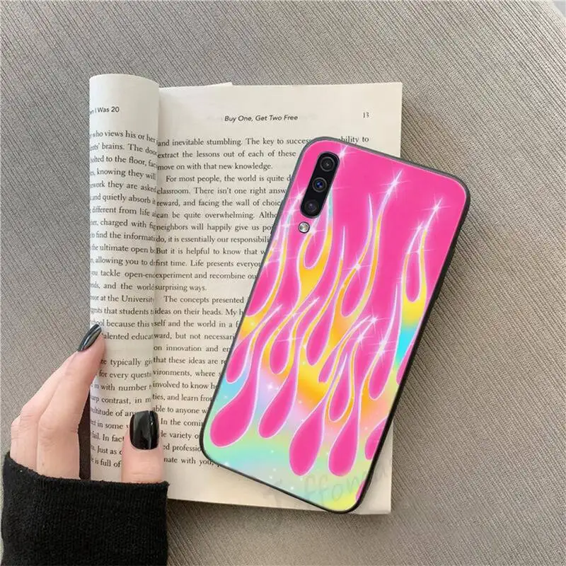 

flame painting pattern high quality Phone Case For Samsung galaxy S 9 10 20 A 10 21 30 31 40 50 51 71 s note 20 j 4 2018 plus