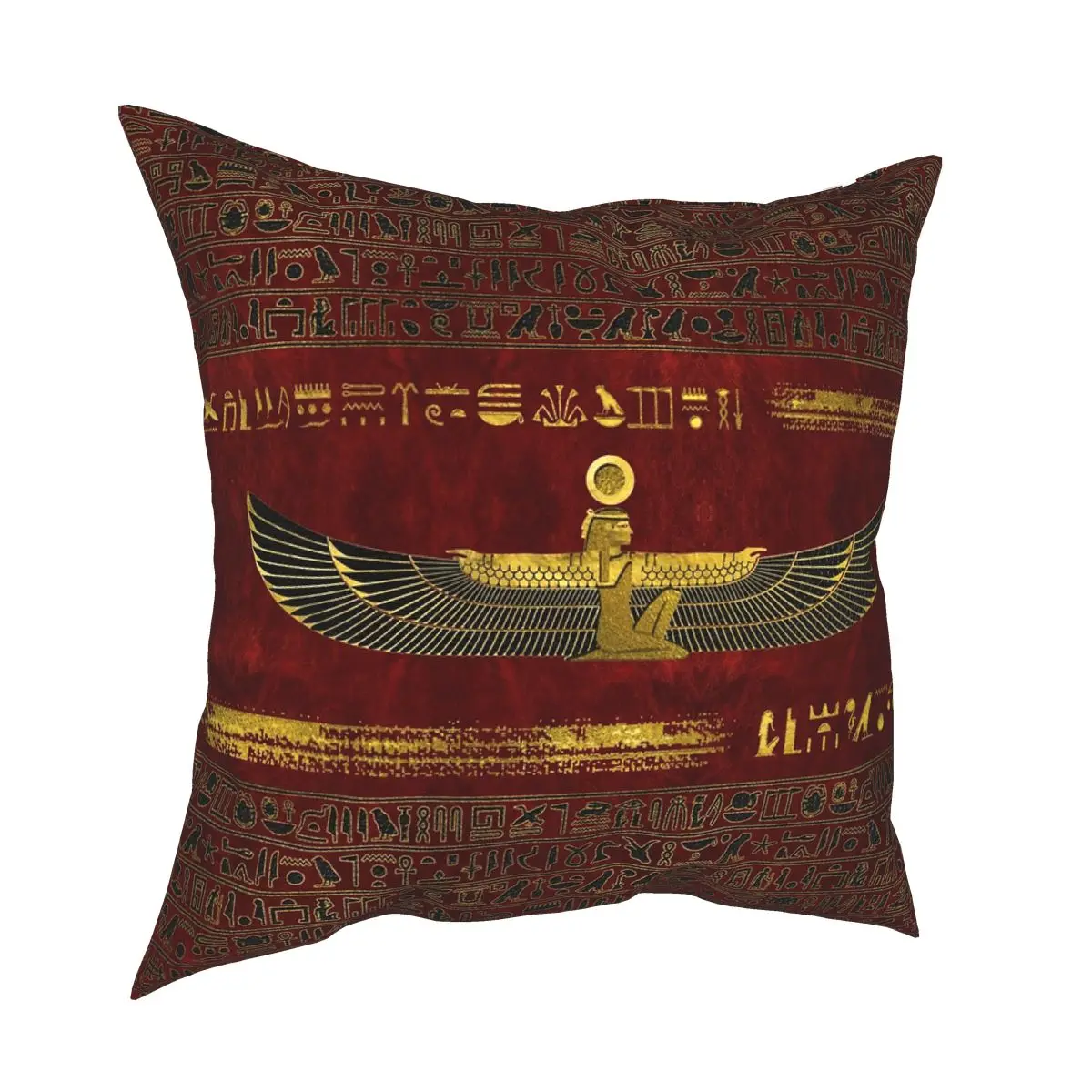 Чехол для подушки с изображением золотого египетского Бога Полиэстеровая