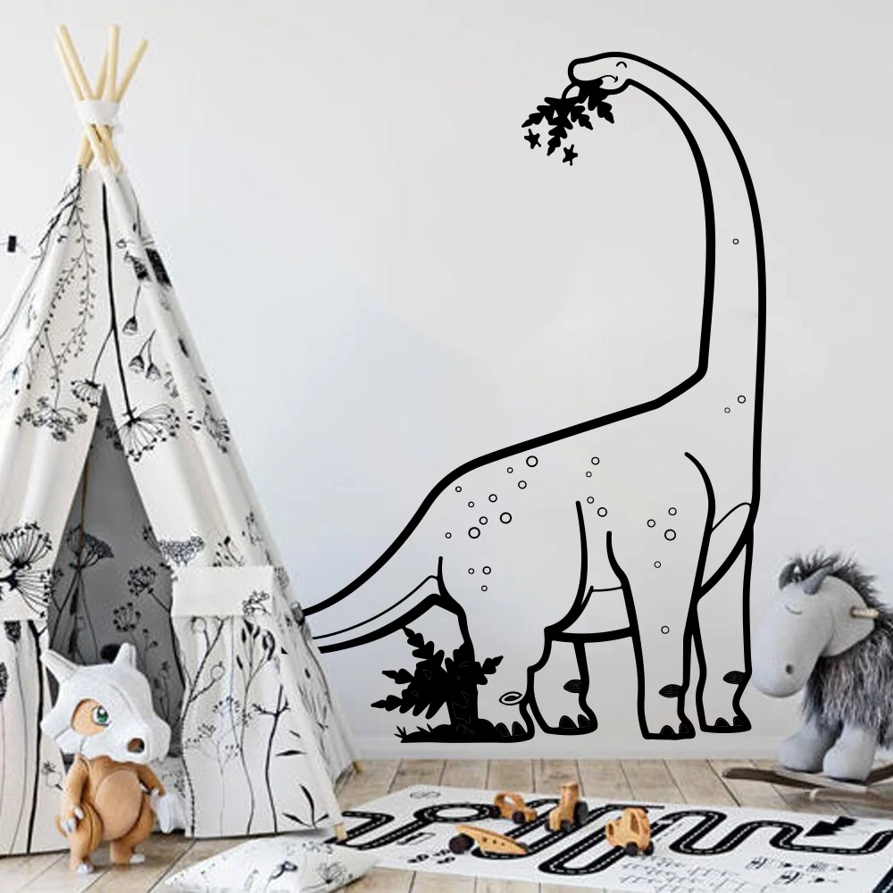 

Large Diplodocus Dinosaur Wall Decal Nursery Jurassic Park T-Rex Dinosaur Animal Wall Vinyl Sticker For Kids Room Murals