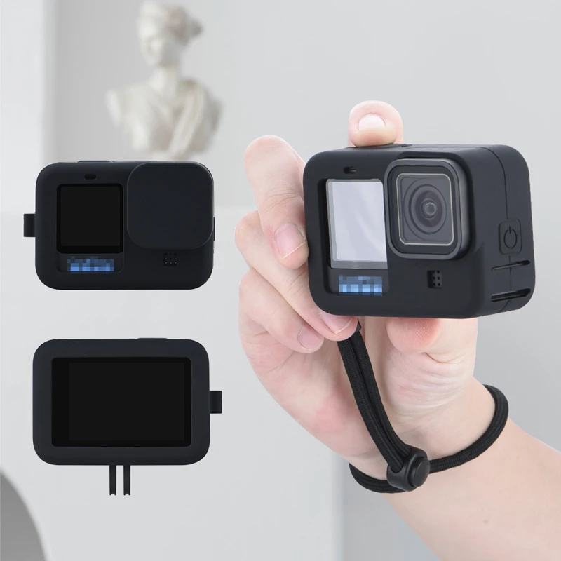 

Sport Camera Silicone Case for GoPro Hero 10 Silicone Protective Sleeve Shell With Anti-lost Lanyard for Gopro 10 Accessories