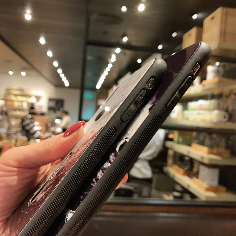 Чехол для Iphone 7 X XR 8 6S XS 6 Роскошная простая картина из песка стиль петля кольцо