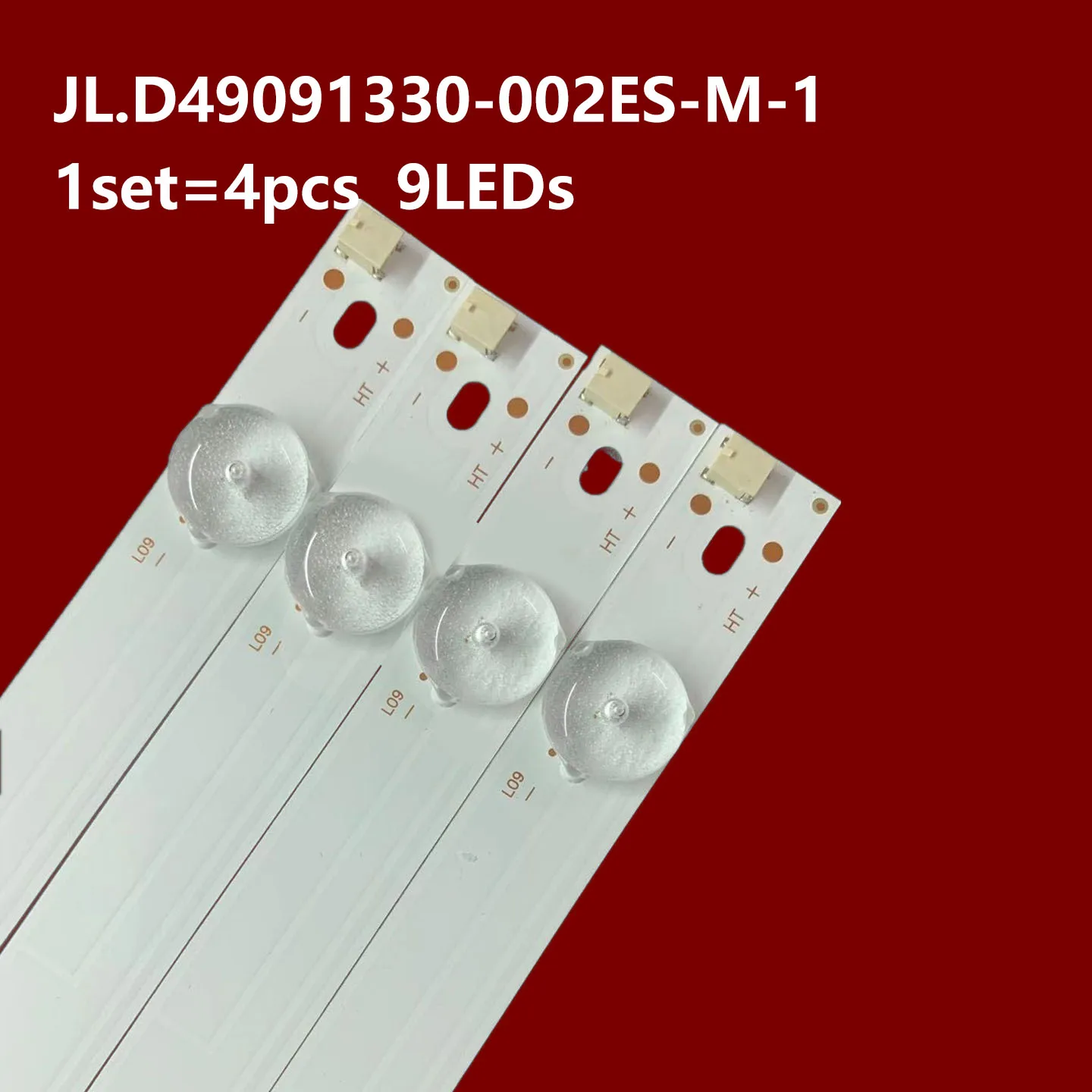 

1set=4pcs LED backlight strip 9Lamp for 49E6000C JL.D49091330-002ES-M-1 LB-C490F16-E11-H-G01-JF1