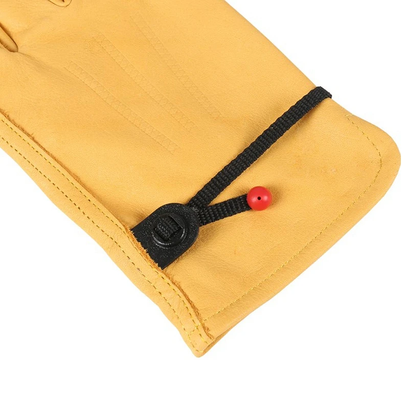 

Outdoor Riding Leather Gloves Palm Plus Support Wear-Resistant Anti-Skid Warm Retro Gloves Leather Driver Gloves