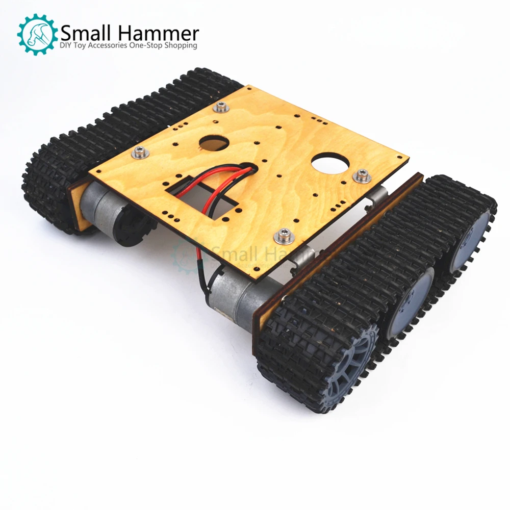 Деревянный Танк робот шасси DC9-12V гусеничный Автомобиль DIY arduino монтажный комплект
