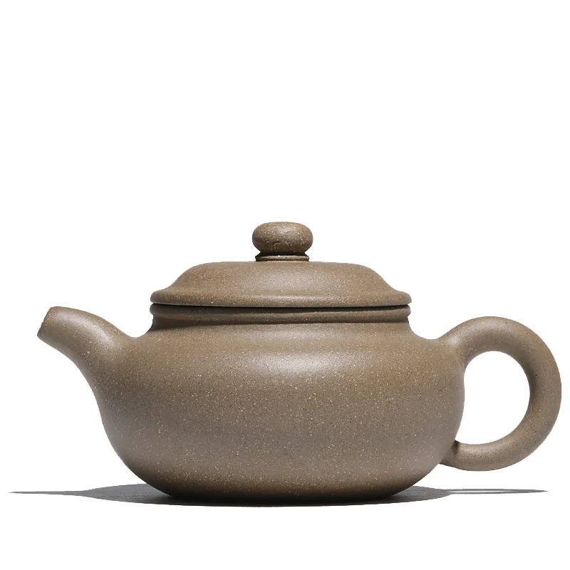 

Yixing famous handmade purple clay teapot raw material green bean sand antique teapot 200ml gift