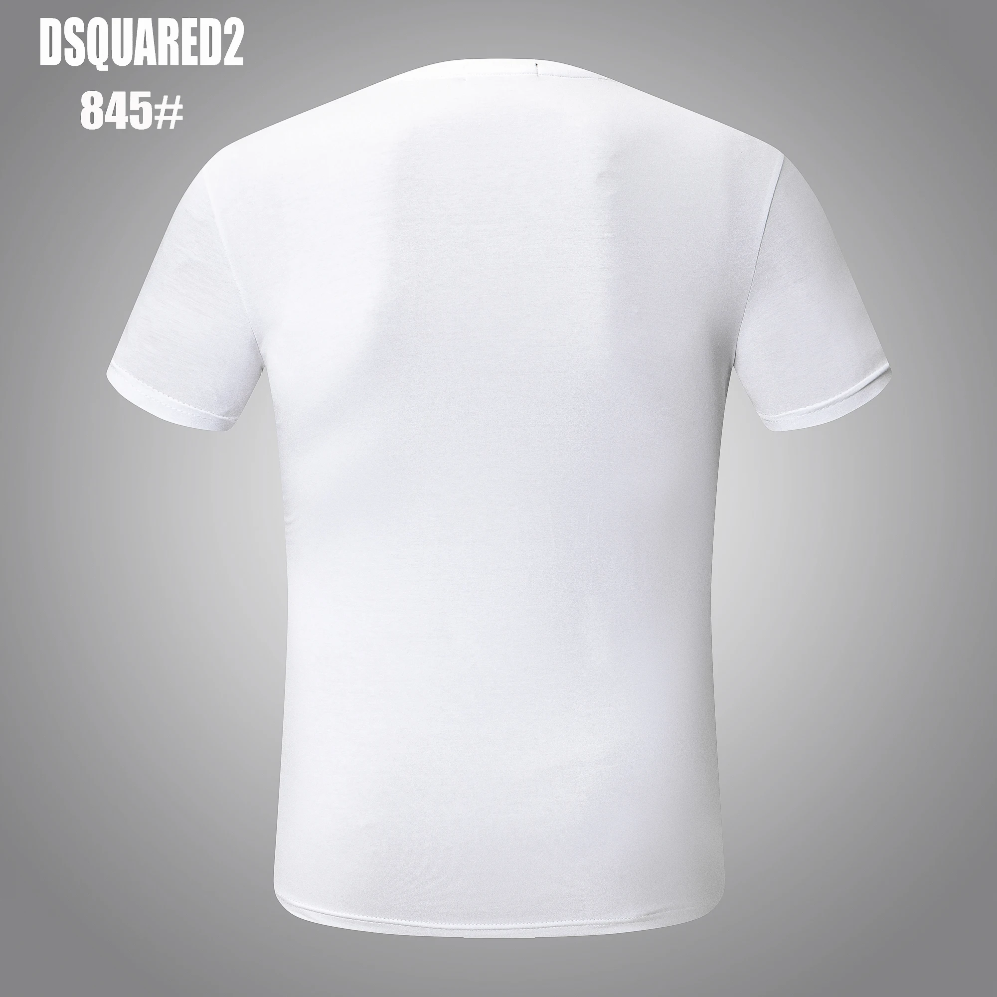 

DSQUARED2 Men's Women's Printed LettersRound Neck Short Sleeve Street Hip Hop Pure CottonD2 Authentic Tee DSQ2 T-shirt 845