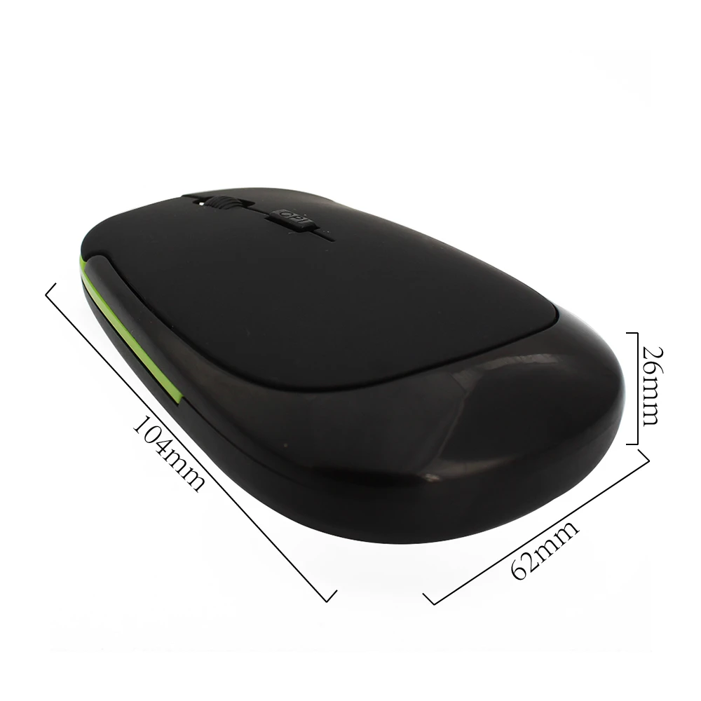 Тонкая беспроводная эргономичная мышь 2,4G 800-1200-1600 dpi, Регулируемая оптическая Ультратонкая мышь, USB Компьютерные Мыши для ПК, ноутбука, настольного компьютера
