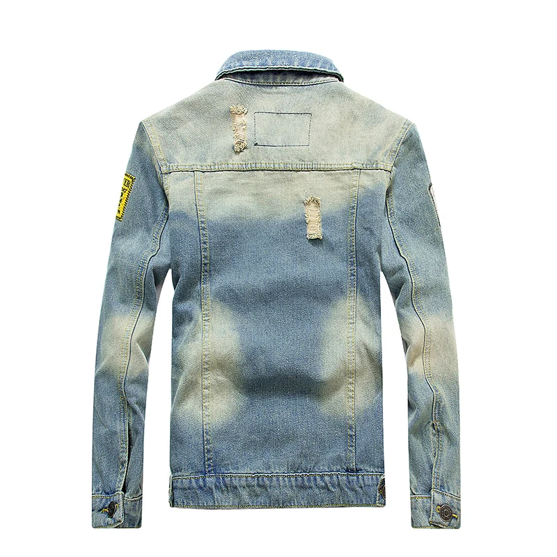 Новая модная ковбойская куртка Мужская джинсовая весна осень 2018 пальто одежда