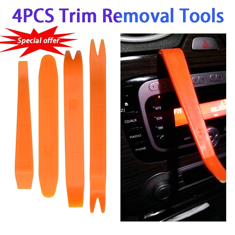 

4Pcs Auto Door Clip Panel Trim Removal Tool Kits Car Interior Plastic Seesaw Conversion Tool car Disassembly Tools