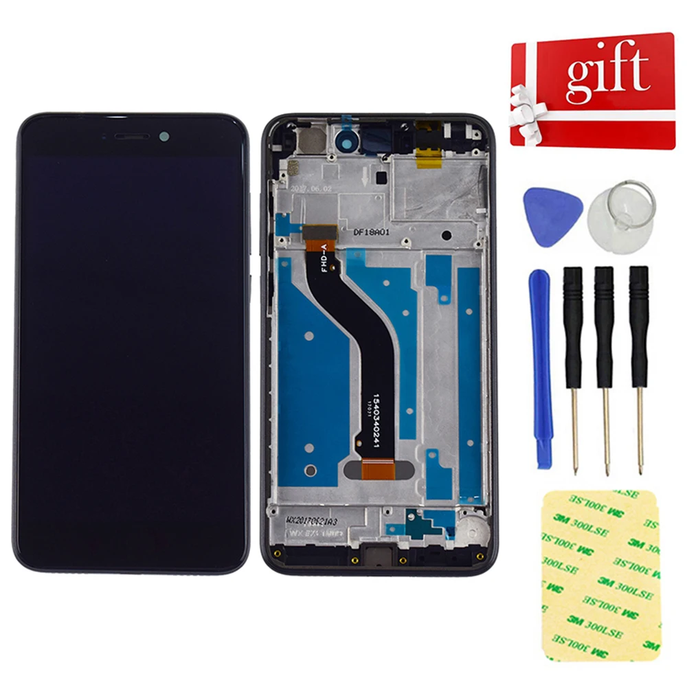 

ЖК-дисплей для Huawei P8 Lite 2017 P9 lite 2017 PRA-LA1 PRA-LX1, сенсорный экран, дигитайзер в сборе, рамка