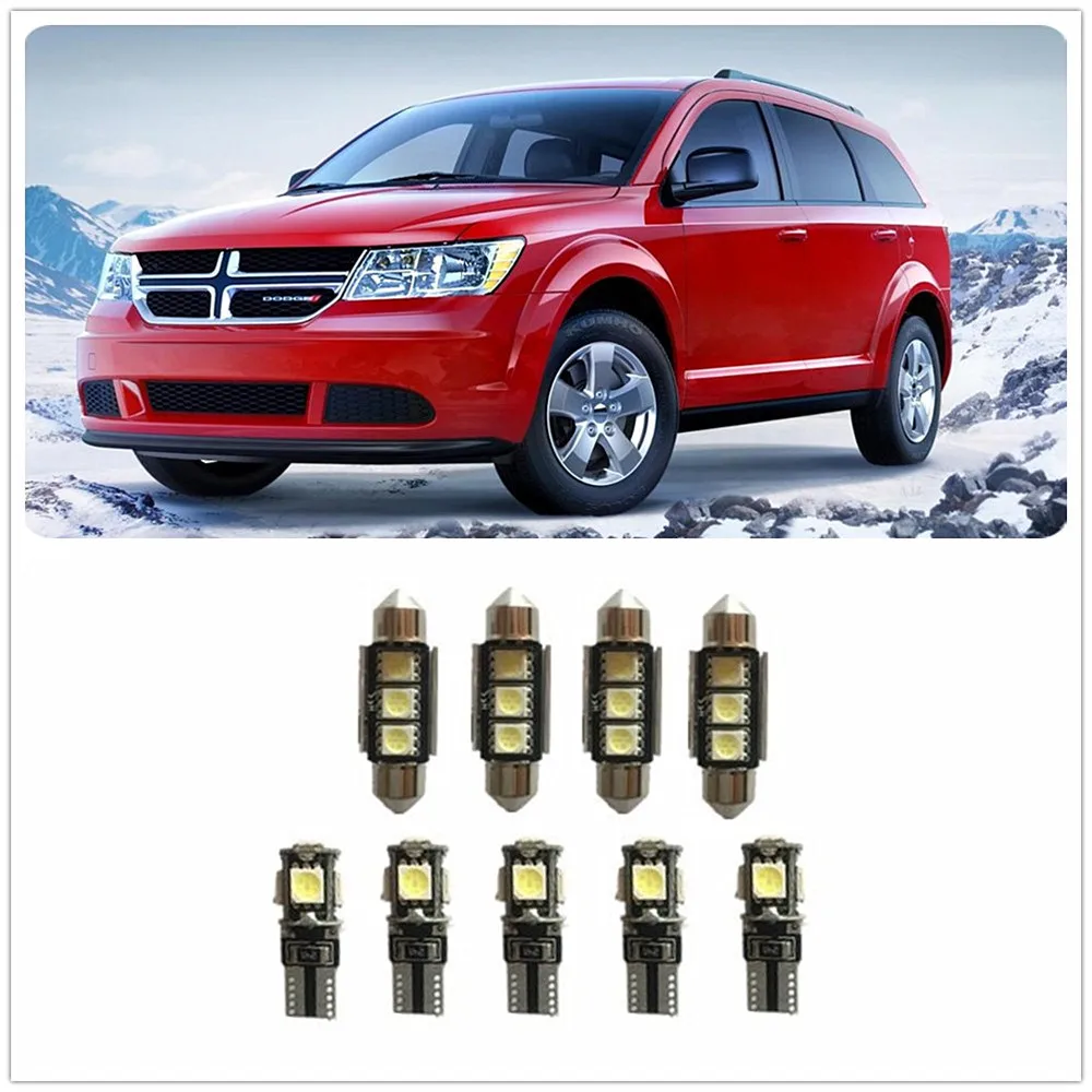 Комплект внутренней упаковки из 9 шт. белых светодиодов для Dodge Дротика Durango Grand