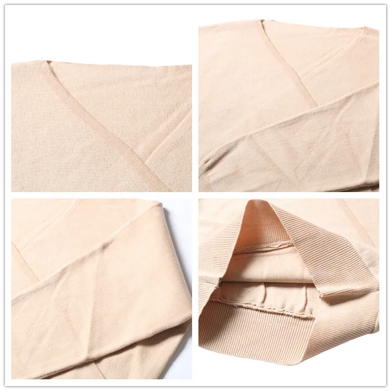 вязаный свитер женский пуловер осень 2019 короткий с v-образный вырез свитера