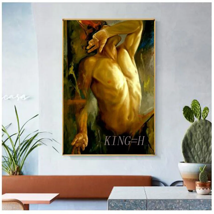

hand-painted Modern nude art sexy Boy oil painting on canvas art and poster landscape paintings wall art decoration pictures