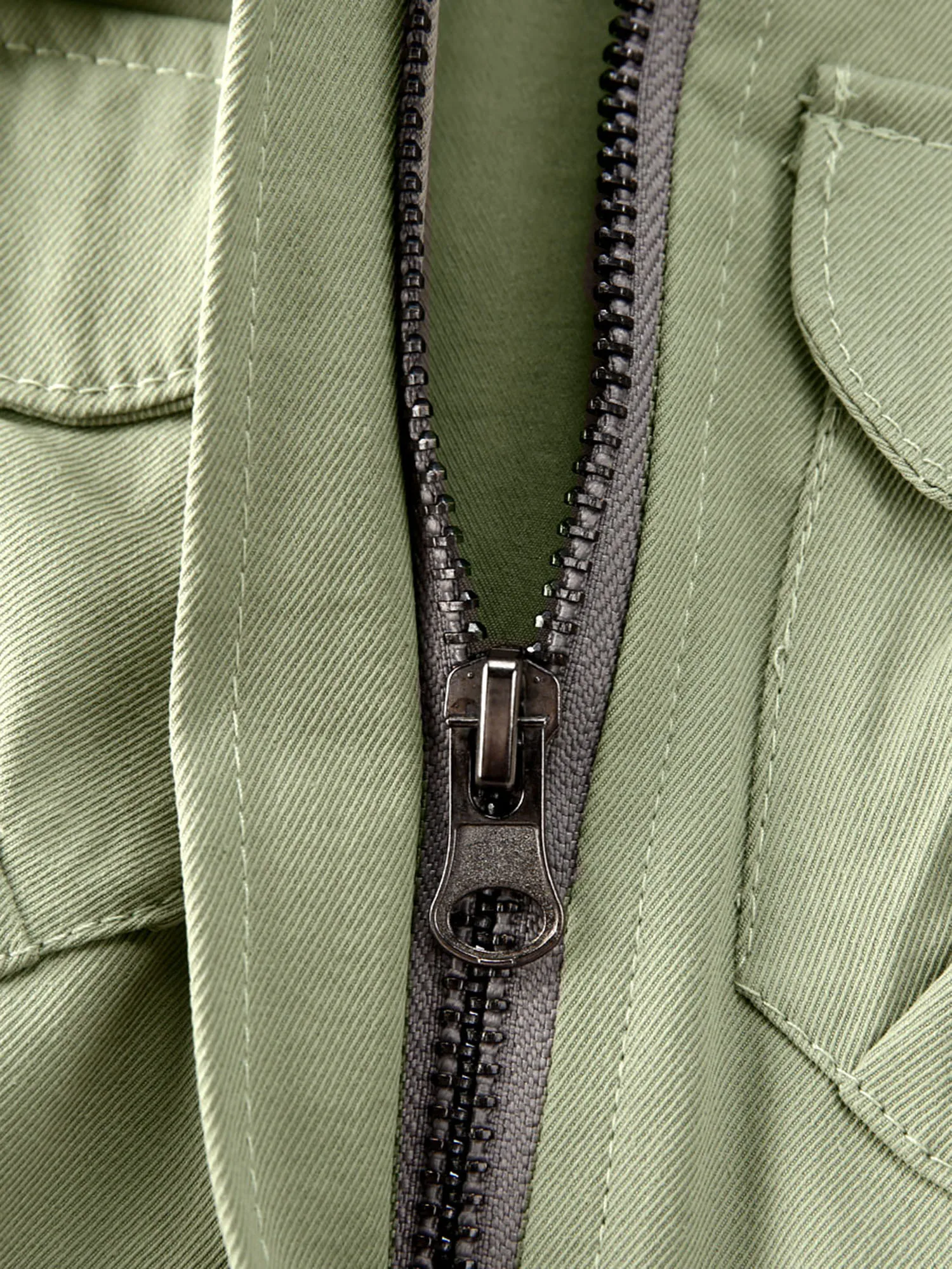 Детское однотонное платье для девочек зеленое летнее на молнии с отворотом