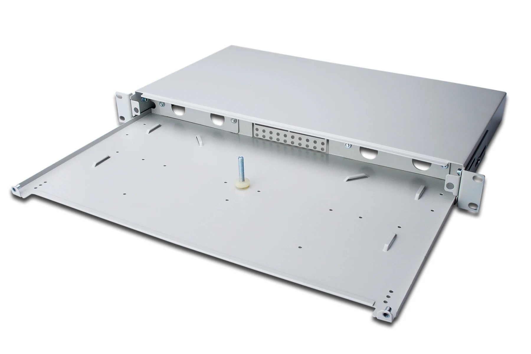 

Цифровая скользящая волоконная коммутационная панель, тип шкафа 483 мм, 1U, кроме шарикового винта, серого цвета