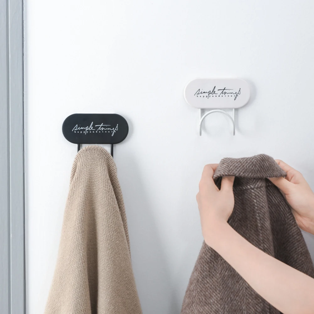 Traceless Door Nail Free Hook Clothes Hangers Wall Mounted Coat Bathroom Storage and Finishing | Дом и сад