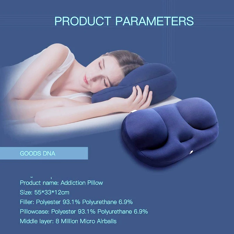3D подушка для глубокого сна эргономичное моющееся постельное белье дорожная шеи